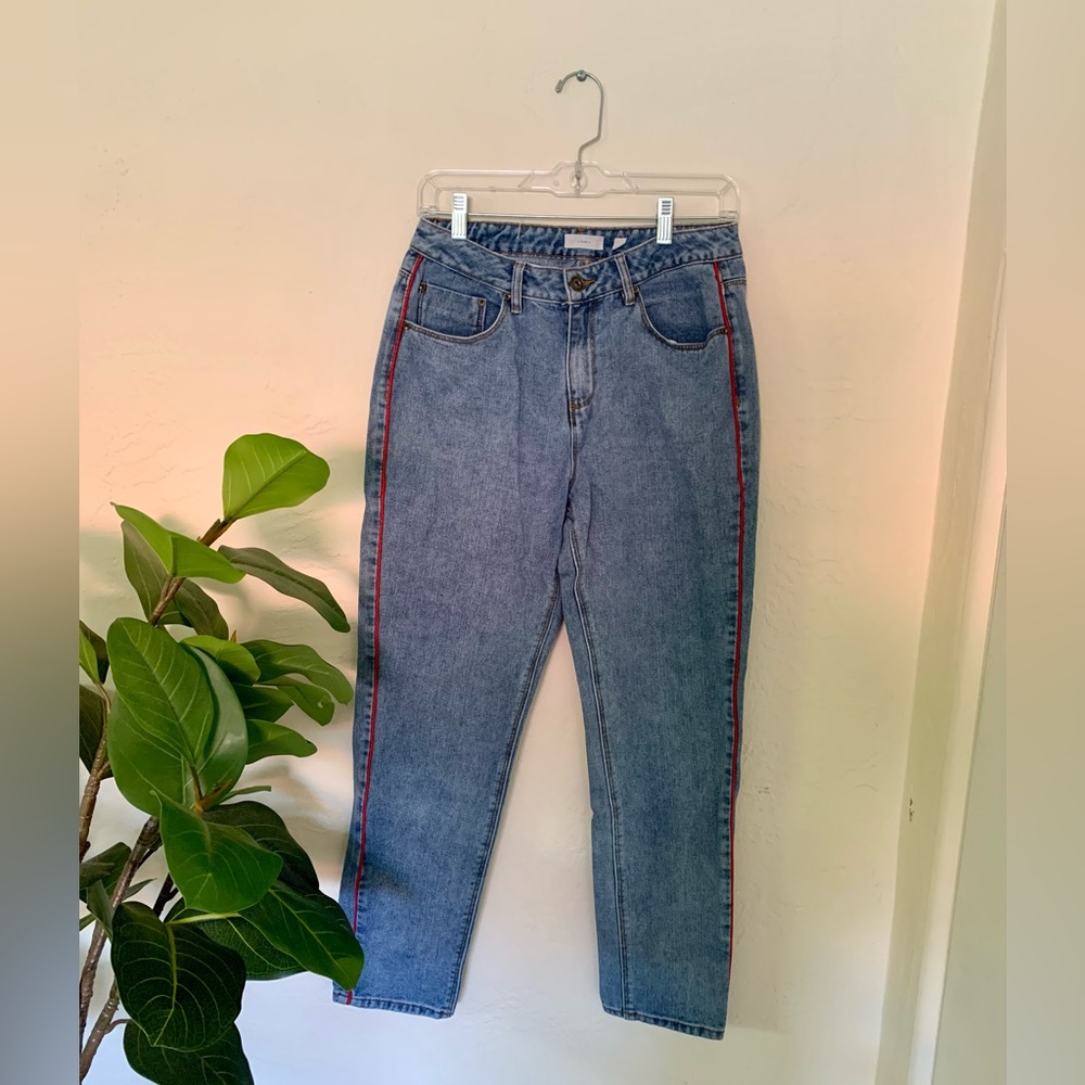 a loves a Denim jeans with red stripe Size 28